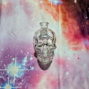 Clear Skull Glass Bottle